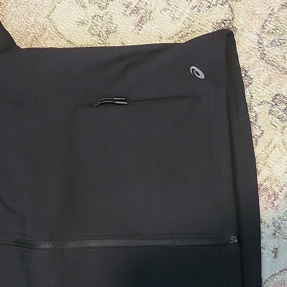 Asics Hooded Softshell Fleece Lined Scuba Hood 2 Pocket Warm Jacket Size Large - Picture 10 of 14